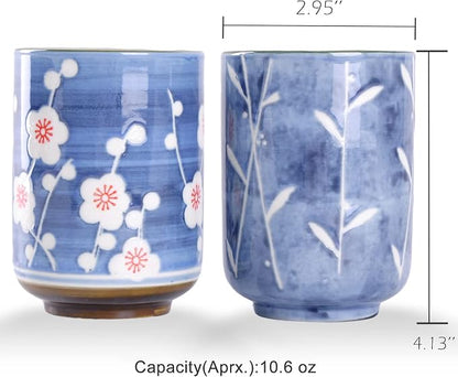 WHJY 10oz Transitional Chinese/Japanese style Handle-less Ceramic Tea cups - Image 2