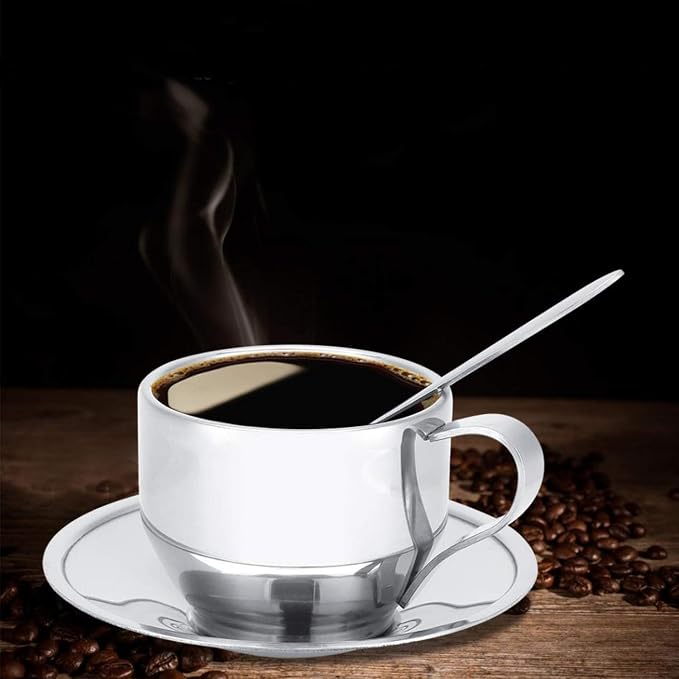 Jasni Stainless Steel Coffee Cup Coffee Mugs Espresso Cups and Great Cappuccino - Image 5