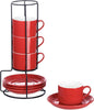 Espresso Cups Set of 4, 4oz Stackable Coffee Cups by MEICHU