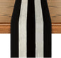 Artoid Mode Black and White Retro Rustic Wood Texture Table Runner, Seasonal by ArtoidMode