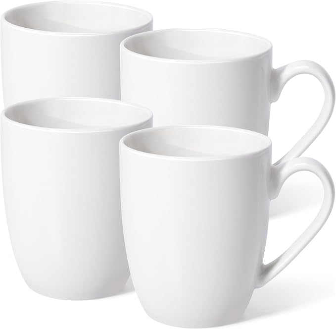 Urbanstrive 16 oz Large Coffee Mugs Set of 4 Ceramic Coffee Mug White Coffee by Urbanstrive