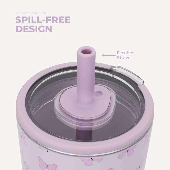 HydroJug Everyday Tumbler 14 oz, Ceramic-Lined Straw Cup, Flutter | Vacuum - Image 4