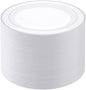 PULOTE 100PCS Silver Plastic Plates by PULOTEpartywareWesupplyproductsandyouenjoylife