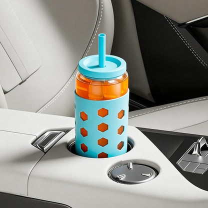 Mrsdry 20 oz Glass Cups with Lids and Straws - Image 4