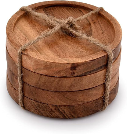 Wooden Coasters for Drinks by KaizenCasa