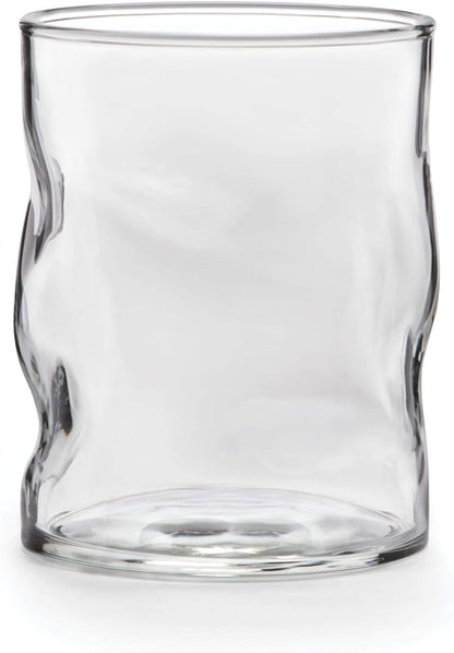 Libbey Lava Rocks Glasses Set, Free Form Glassware Drinking Glasses Set of 8, Tactile, All-Purpose, Dishwasher Safe Glasses for Cocktail Parties
