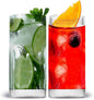 LEMONSODA Vintage Straight Line Highball Cocktail Drinking Glasses and Tumblers 10oz, 12oz (12 oz, Set of 2) [2072]