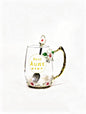 Best Aunt Ever Printed Flower Tea Glass by Guon-Wuvl