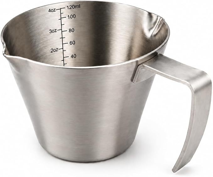 2Pc Espresso Measuring Cups, Double Spouts Stainless Steel, Sliver | Espresso - Image 8