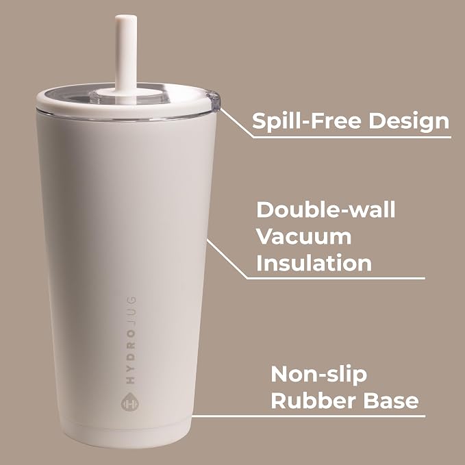 HydroJug Everyday Tumbler 20 oz, Ceramic-Lined Straw Cup - Image 5