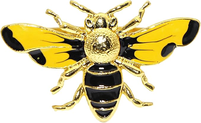 Bee Napkin Rings Set of 12 Glossy Yellow Honeybee Napkin Holders - Image 9