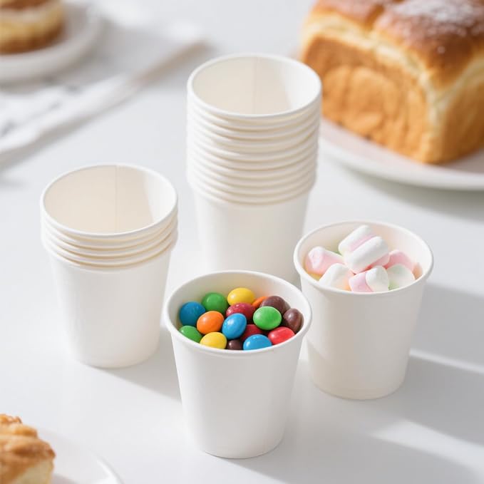 3oz Disposable Paper Cups, 100 Pack Bathroom Mouthwash Cups | Mini Dixie Cups - Image 6