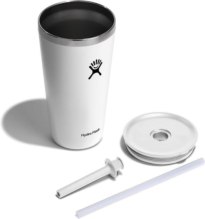 28 OZ All Around Tumbler Straw LID White - Image 4
