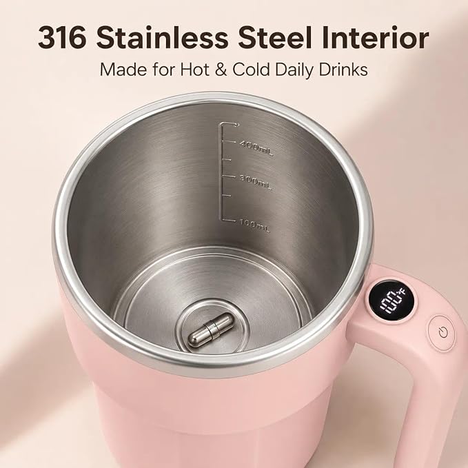 Self Stirring Coffee Mug, 12oz Rechargeable Magnetic Mixing Cup - Image 4