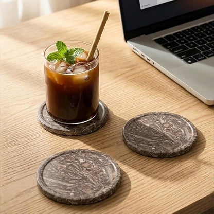 Radicaln Round Marble Coasters Set of 6 - Image 2