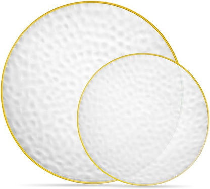 PLASTICPRO 64 Piece Combo Plates Set includes 32-7'' inch Plates & 32-10'' inch by PLASTICPRO