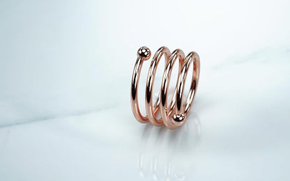 Jofefe 6Pcs Rose Gold Napkin Rings Round Napkin Ring Set Napkin Holders - Image 4