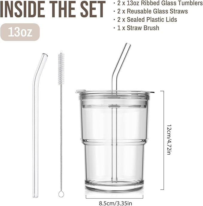 SoulTimes 13oz Clear Glass Tumbler - Image 4