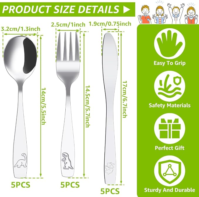 45 Piece Stainless Steel Silverware Set - Image 2