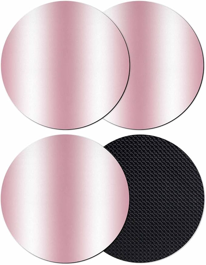 Ombre Pink Coasters Set of 4, Modern Minimalist Geometric Gradient Color Soft by PIEPLE