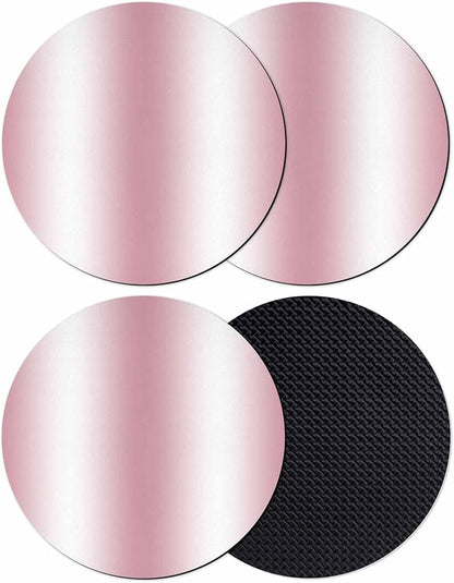 Ombre Pink Coasters Set of 4, Modern Minimalist Geometric Gradient Color Soft by PIEPLE