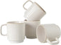 Coffee Mugs Set of 4, 12 Oz Vintage Ceramic Coffee Mugs, Porcelain Tea Cups by DLIMHOME