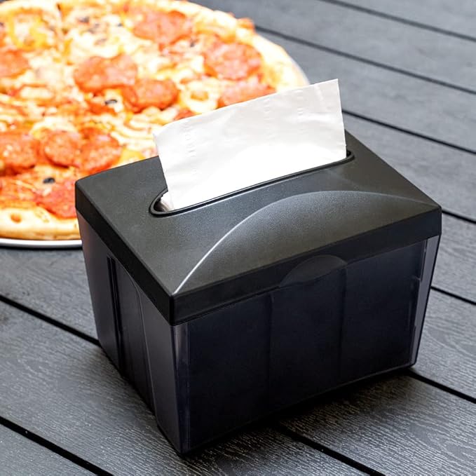 Restaurantware 7.5 x 6 x 6.3 Inch Napkin Holders 1 Rectangle Napkin Dispenser - Image 3