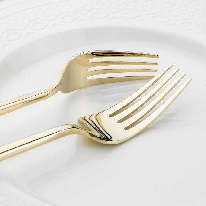 Alata Potter Champagne Gold 20-Piece Forged Silverware Set, Service - Image 6