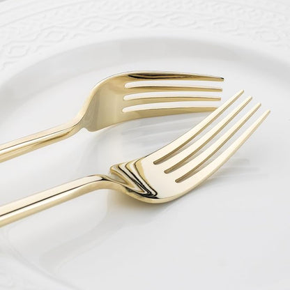 Alata Potter Champagne Gold 40-Piece Forged Silverware Set, Service - Image 6