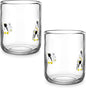 Skylety 2 Pcs Christmas Icon Juice Glass - 14 oz Penguin Stemless Drinking by Skylety