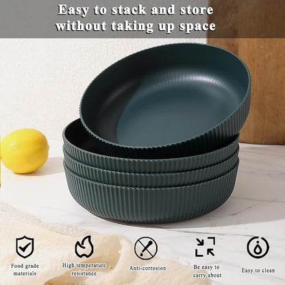 Kyraton Pasta Bowls Set of 4, 37oz Salad Bowls Soup Bowls Large Pasta Serving - Image 4