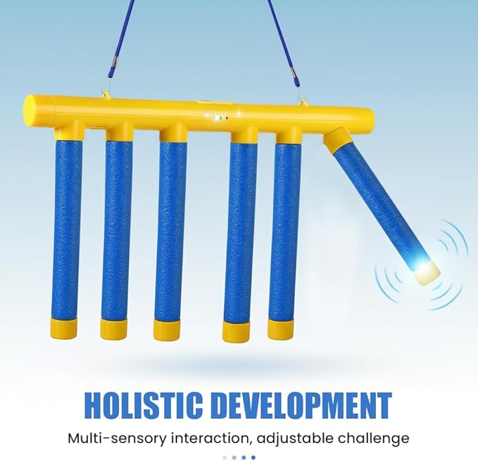 Reflective Drop Stick Challenge Game, Hand Eye Coordination Reflex Training Toy, 3 Adjustable Speed Modes, Catching Sticks Game for All Ages (Light Blue)
