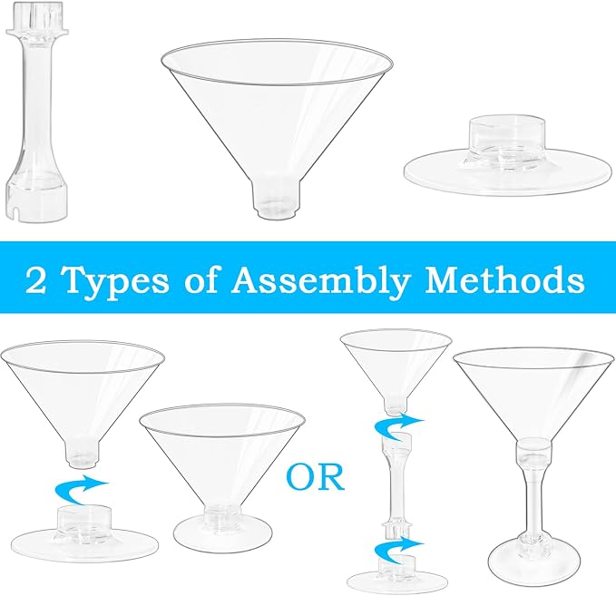 50 Pack 5 oz Plastic Martini Glasses - Image 3