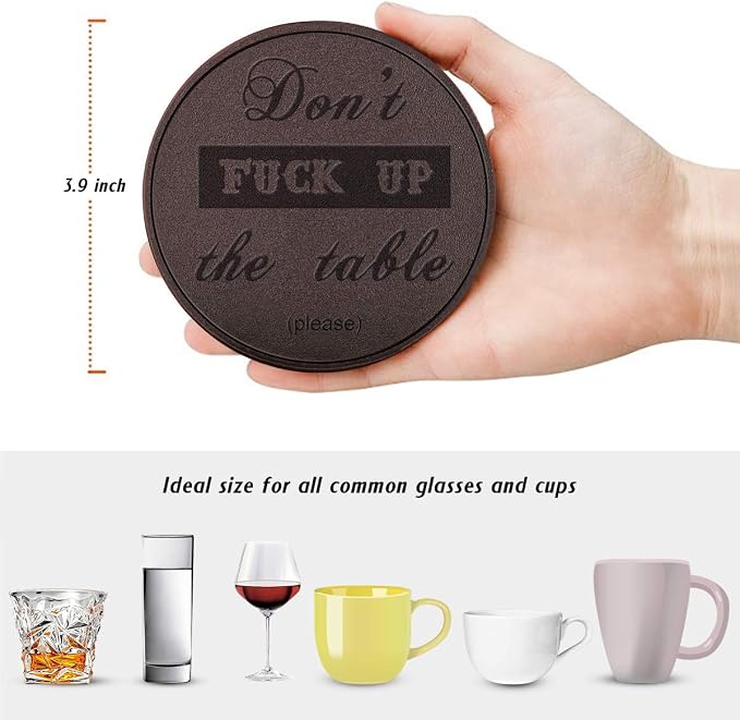 Funny Coasters, Thipoten Leather Coasters - Image 2