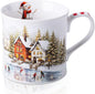 Christmas Snowy Village Coffee Mug, 12oz Ceramic Winter Mug by MFoffice