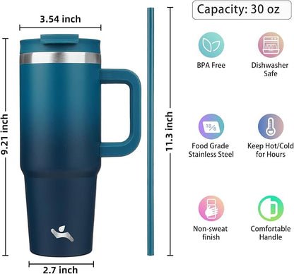 Konokyo 30 oz Insulated Tumbler Water Bottle - Image 4