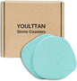Diatomaceous Earth Coasters, Heat-Resistant, Modern Stone Design, Dark Gray by YOULTTAN