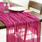 Fuschia Cheesecloth Table Runner 160 Inches 14 Ft Gauze Table Runner | Summer by LINXTAR