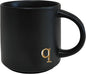 COLLECTIVE HOME Black Ceramic Coffee Mug, 15 oz Golden Monogram Tea Cup | by COLLECTIVEHOME