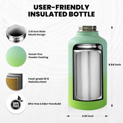 RAYMYLO Insulated Water Bottle 64 oz, Triple Wall Vacuum Stainless Steel | - Image 5