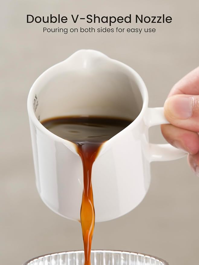 ABRUTY Espresso Cups, 5 OZ Ceramic Double Spouts Cups, Espresso Shot Cup - Image 5