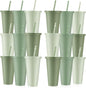 Skylety 24 Pcs Sage Green Plastic Cups by Skylety