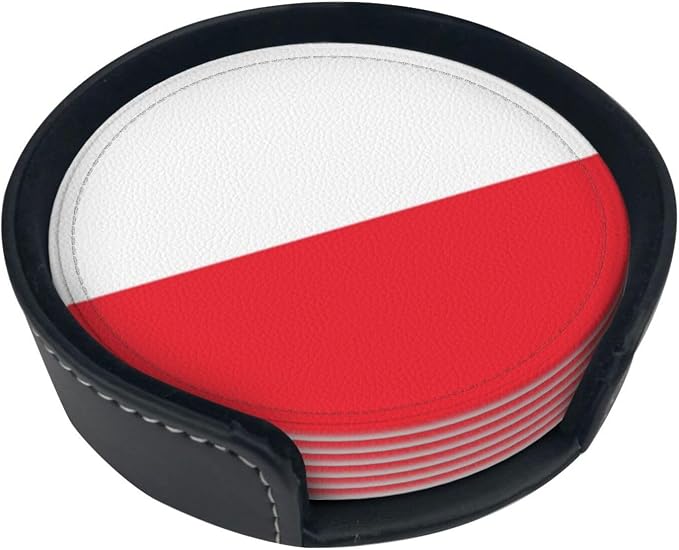 Polish Flag Coasters for Drinks by Unknown