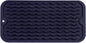 Silicone Dish Drying Mat for Multiple Usage,Easy clean,Eco-friendly,Heat-resistant Silicone Mat for Kitchen Counter or Sink,Refrigerator or Drawer Liner Navy Blue S 12 inches x 6 inches