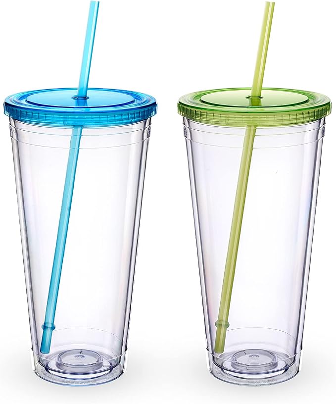 Zukro Clear Double Wall Plastic Tumbler by ZukroDrinkware