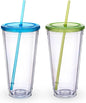 Zukro Clear Double Wall Plastic Tumbler by ZukroDrinkware