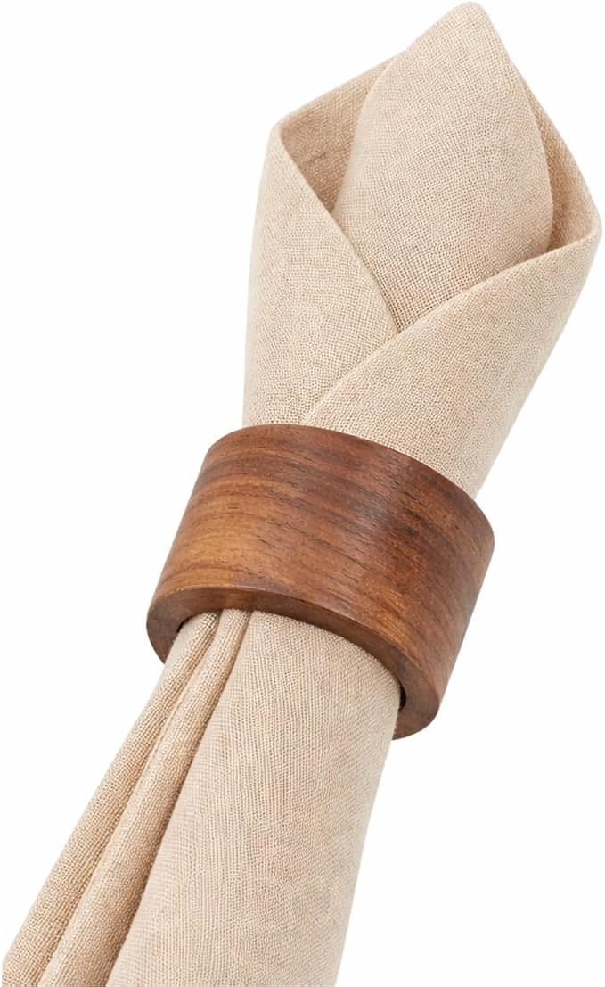 Classic Handmade Napkin Rings Set, Dining Table Holders - Image 6