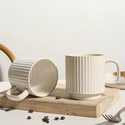 Coffee Mugs Set of 4, 12 Oz Vintage Ceramic Coffee Mugs, Porcelain Tea Cups - Image 8