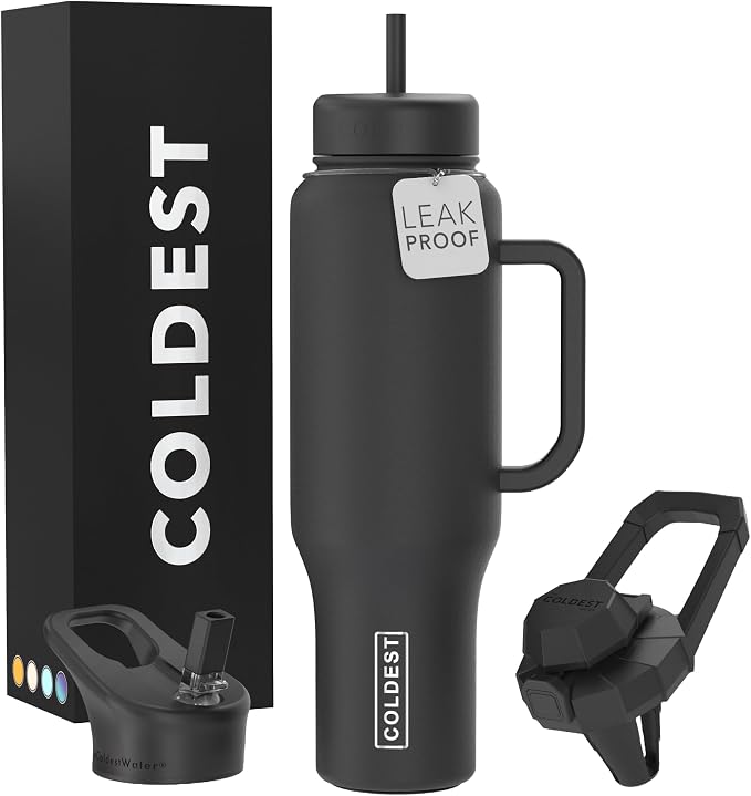 Coldest Tumbler with Handle and Straw by Coldest