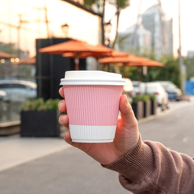 Restaurantware 8 Ounce Double Wall Disposable Coffee Cups, 500 Insulated Light - Image 12